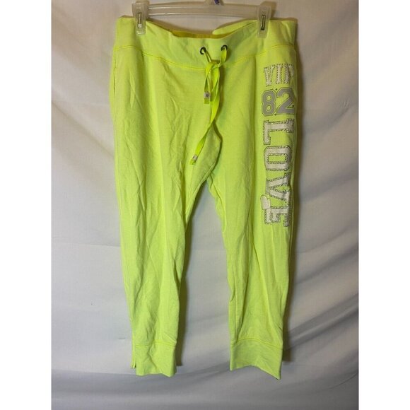 Hard Candy Bright Green Joggers Sweatpants Womens Juniors Xl 15/17 - Picture 1 of 3